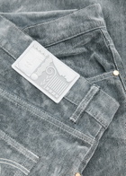 Casablanca Peach Straight-leg Brushed Jeans Grey