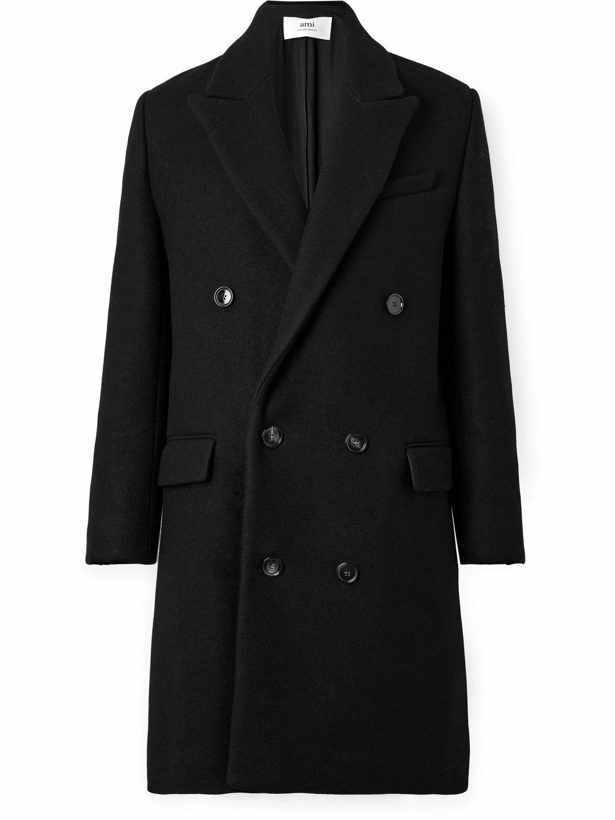 Photo: AMI PARIS - Double-Breasted Wool Coat - Black