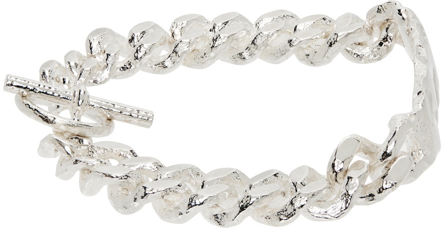 Pearls Before Swine Silver ID Tag Bracelet