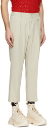 Wooyoungmi Taupe Polyester Trousers