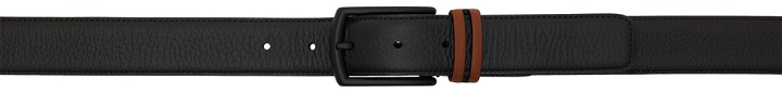 Photo: ZEGNA Reversible Black Leather Belt