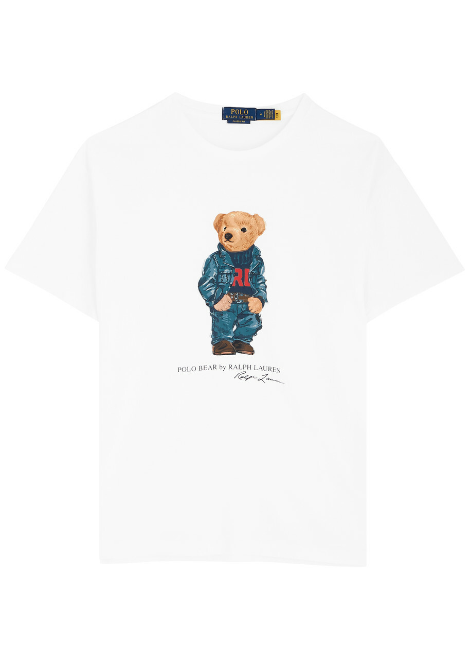 Polo Ralph Lauren Bear and Logo-print Cotton T-shirt White Polo