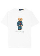 Polo Ralph Lauren Bear and Logo-print Cotton T-shirt White