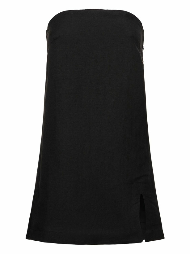 Photo: POSSE Presley Strapless Viscose Mini Dress