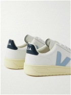 Veja - V-12 Rubber-Trimmed Leather Sneakers - White