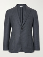 Boglioli - Double-Breasted Herringbone Virgin Wool Suit Jacket - Gray