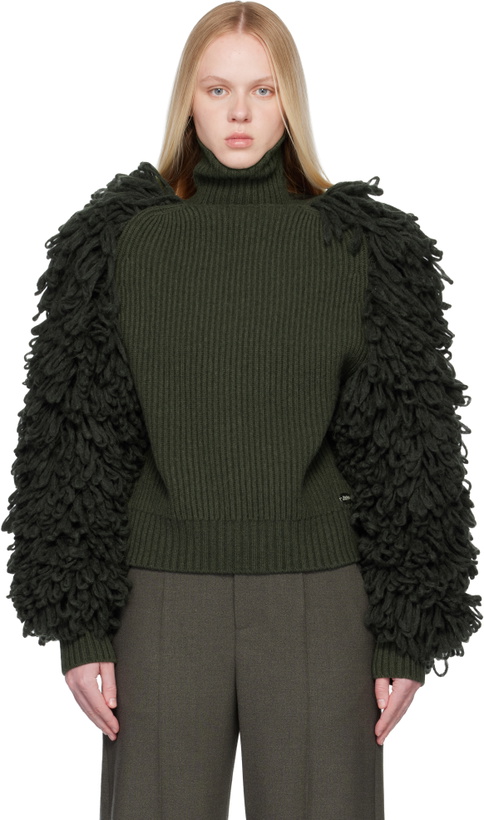 Photo: Jean Paul Gaultier Khaki 'The Loop-Stitch' Sweater