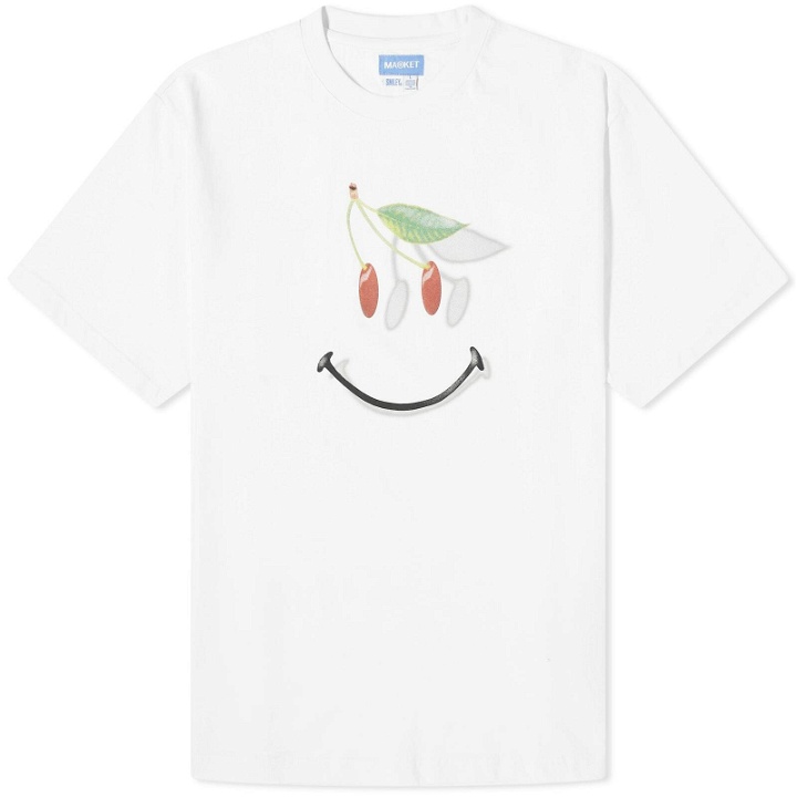 Photo: MARKET Men's Smiley Ripe T-Shirt in White