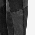 Dime Men's Blocked Relaxed Denim Pant in Washed Black