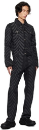 Kanghyuk Black Tire Waxed Denim Jacket