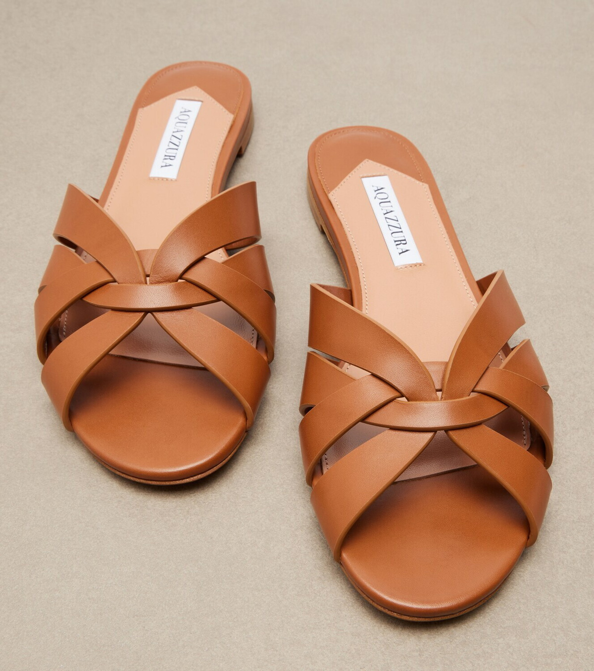 Aquazzura Copacabana leather slides