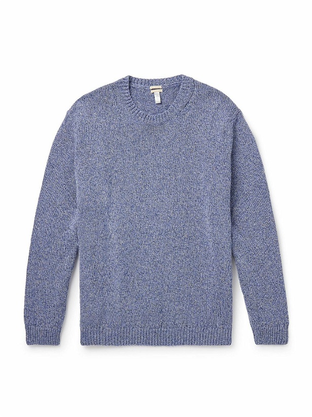 Photo: Massimo Alba - Billy Cotton and Linen-Blend Sweater - Blue