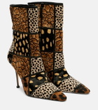 Manolo Blahnik Trulona 105 calf hair ankle boots