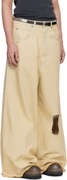 LU'U DAN Off-White Dumpster Denim Jeans