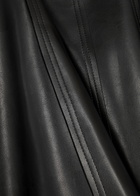 Norma Kamali Grace Faux Leather Mini Shirt Black