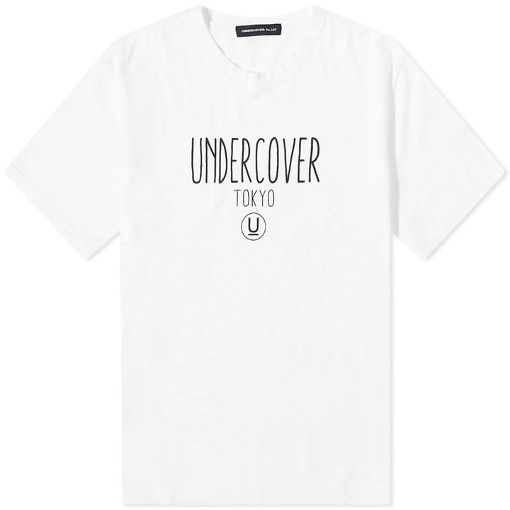 Photo: Undercover Men's Logo Text T-Shirt in White