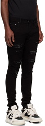 AMIRI Black Crystal Thrasher Jeans