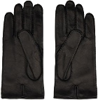 Dries Van Noten Black Leather Gloves