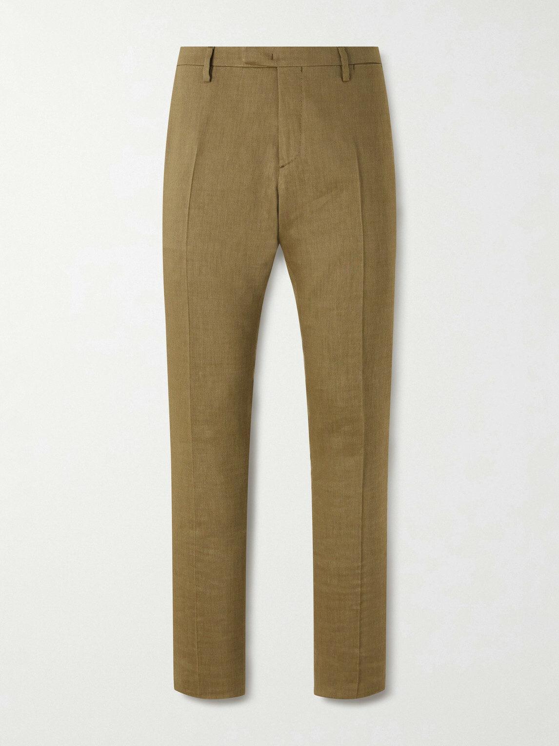 Boglioli - Wool and Linen-Blend Straight Leg Trousers - Green
