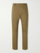 Boglioli - Wool and Linen-Blend Straight Leg Trousers - Green