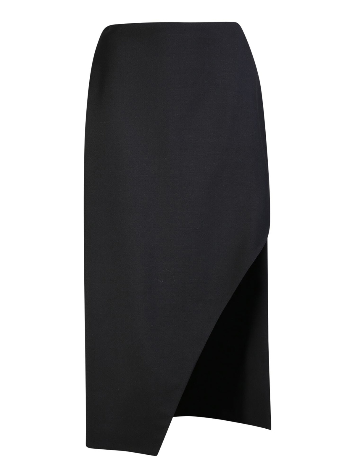 Alexander McQueen Ruffle-trimmed faille midi skirt Alexander