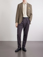 Boglioli - Straight-Leg Pleated Virgin Wool Trousers - Brown