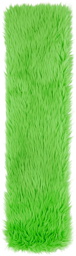 MSGM Green Faux-Fur Scarf