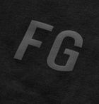 Fear of God - Logo-Print Cotton-Jersey T-Shirt - Black