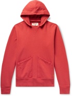 BIRDWELL - Cayucos Loopback Cotton-Jersey Hoodie - Red
