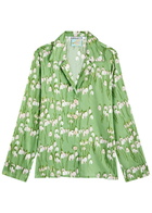 Bernadette Louis Floral-print Stretch-silk Pyjama Shirt Multi Print