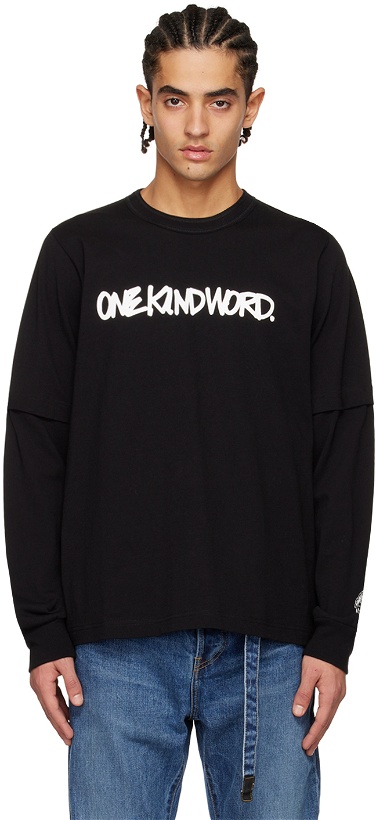Photo: sacai Black 'One Kind Word' Long Sleeve T-Shirt