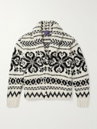 Ralph Lauren Purple label - Shawl-Collar Cashmere-Jacquard Cardigan - Black