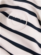 Ninety Percent - Striped Organic Cotton-Jersey Hoodie - Blue