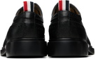 Thom Browne Black Pebble Grain Longwing Brogues