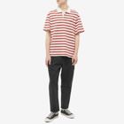 Wax London Men's Doon Rugby Shirt in Red/Ecru