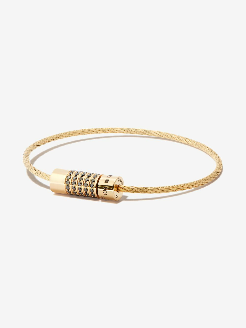 Le Gramme 18K Yellow Gold Le 9g Polished Diamond Cable Bracelet