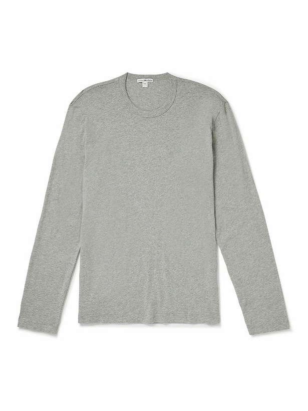 Photo: James Perse - Combed Cotton-Jersey T-Shirt - Gray