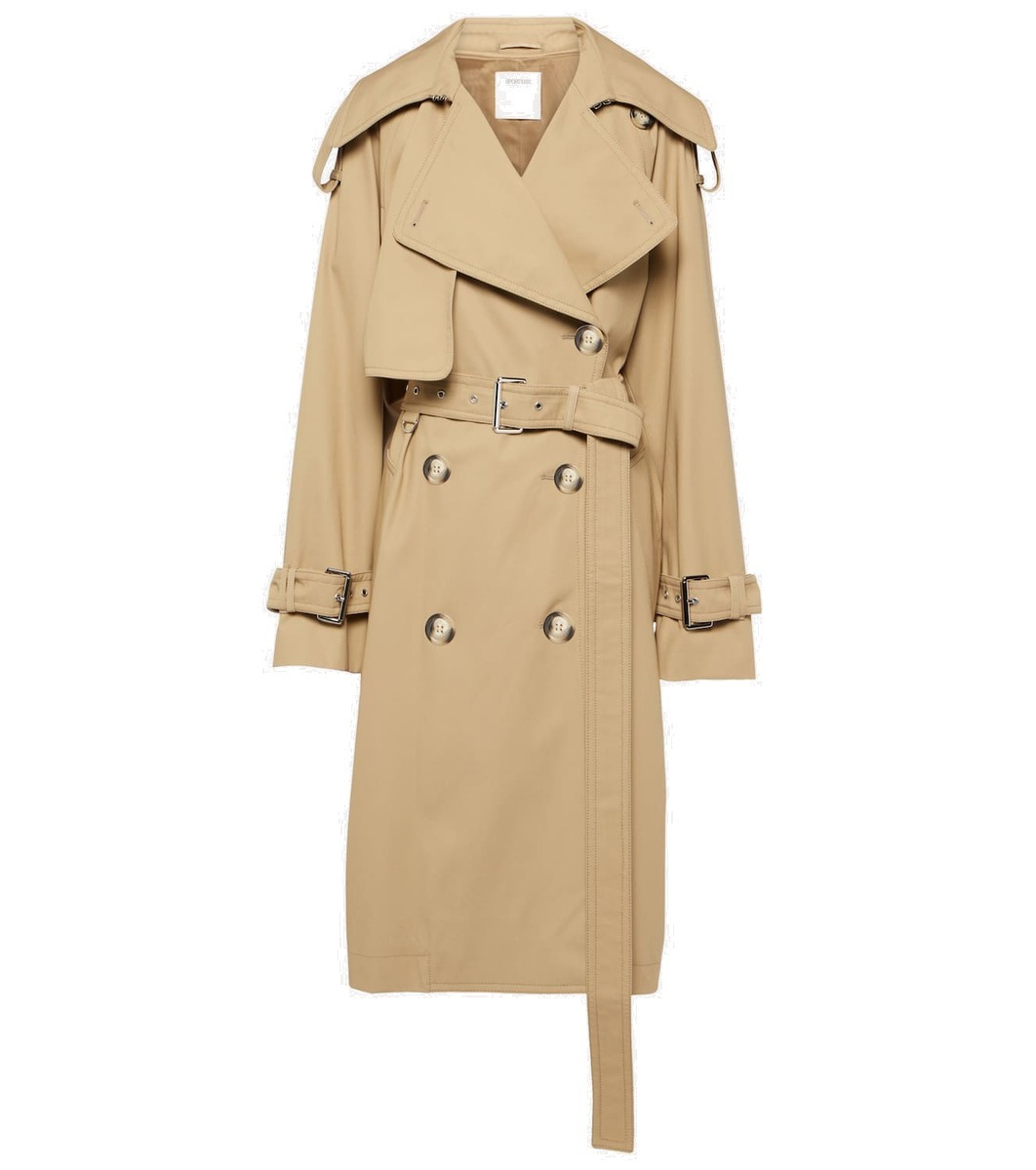 コート SPORTMAX 'Antiope1234' trench coat White Sportmax 'Antiope1234' Trench Coat in Natural | Lyst