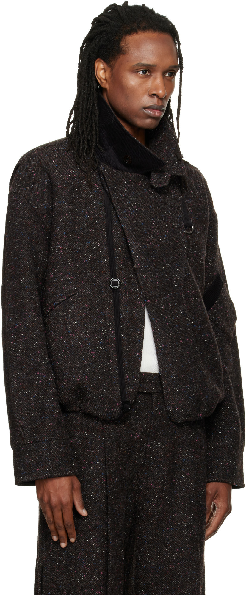 NULLUS Gray Layered Placket MK3 Jacket
