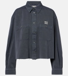 Miu Miu Frayed denim shirt