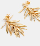 Ileana Makri Grass Sunshine Drop 18kt gold earrings with diamonds