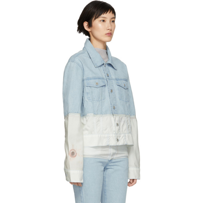Kanghyuk Blue and Off-White Airbag Denim Jacket