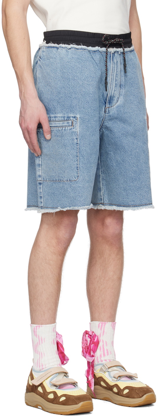 A PERSONAL NOTE 73 Blue Drawstring Denim Shorts