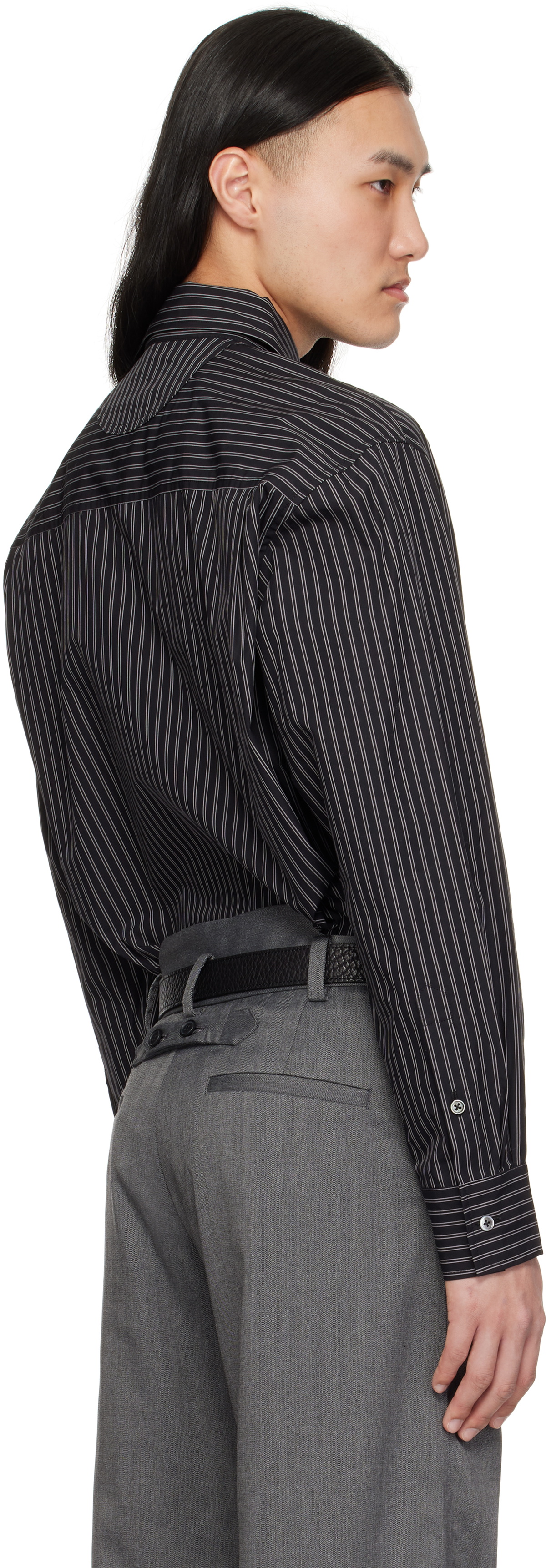 Commission Black Stripe Banker Shirt