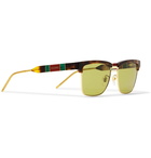 Gucci - D-Frame Tortoiseshell Acetate and Gold-Tone Sunglasses - Tortoiseshell