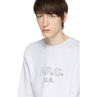 A.P.C. Grey US Star Logo Sweatshirt