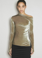 Helmut Lang Velvet Asymmetrical Top