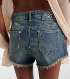 Blumarine Embroidered denim short