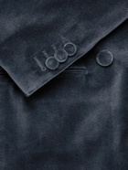 Thom Sweeney - Shawl-Lapel Double-Breasted Cotton-Velvet Tuxedo Jacket - Gray