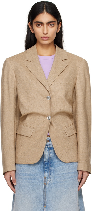 Photo: REMAIN Birger Christensen Beige Fitted Waist Blazer